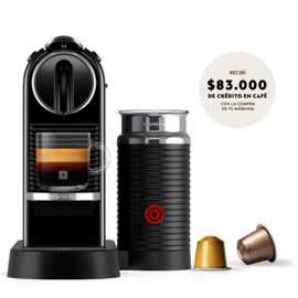 Cafetera  Citiz Milk Black Curva + Aeroccino D123ArB...