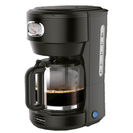 Cafetera De Filtro Negro Retro 1.25 Lts 1000W