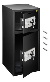 Caja Fuerte Grande Doble Puerta 2.6 Pies Cúbicos Neg...