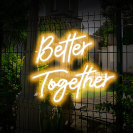 Letrero De Neón Better Together Con Luz Led Cálida ...