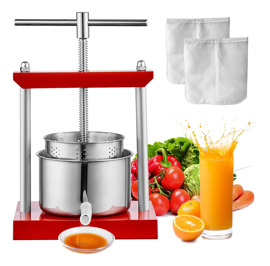 Prensa De Vino De Frutas 2L Con Barriles De Acero In...