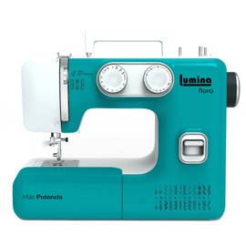 Maquina De Coser  Flora Turquesa Trabajos Pesados Co...