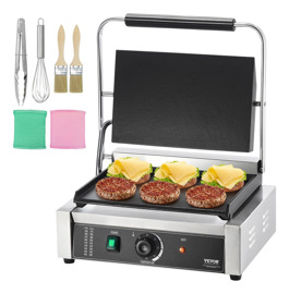 Parrilla Panini Eléctrica 1800 W Acero Inoxidable