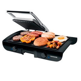 Parrilla Grill C/Tapa Prensa Y Plancha Bifera 1500W