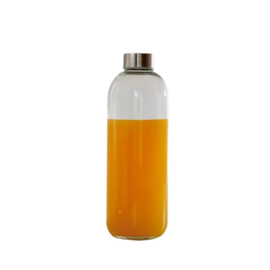 Botella Jarra De Vidrio Tapa A Rosca Metal 1 Lt. Agu...