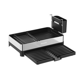 Secaplatos Extensible Inoxidable + Desagüe Gris Cla...