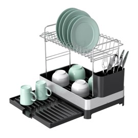 Secaplatos Escurridor Platos Acero Inoxidable Extens...