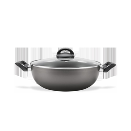 Wok 41L Tapa De Vidrio Templado Antiadherente Manij...