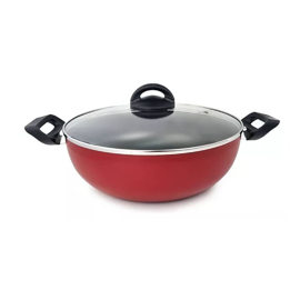 Wok Maple Cereza 28 Cm Tapa Vidrio Aluminioteflon ...