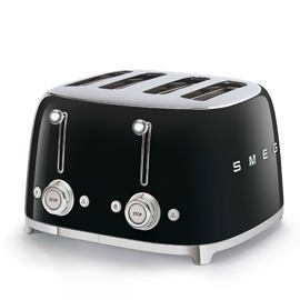 Tostadora 50S Retro Line Negra Con Ranuras 4X4