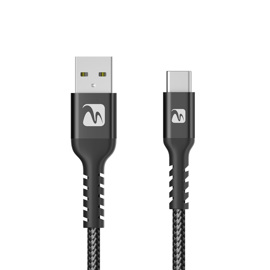 Power Cable Mallado 2.0 Usb C Aluminio 1.8Mtrs