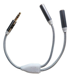 Cable Noga Splitter Audio Mini Plug 3,5 2 Auricular ...