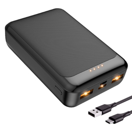 Power Bank Negro 15000Mah Cargador Portatil Type C ...