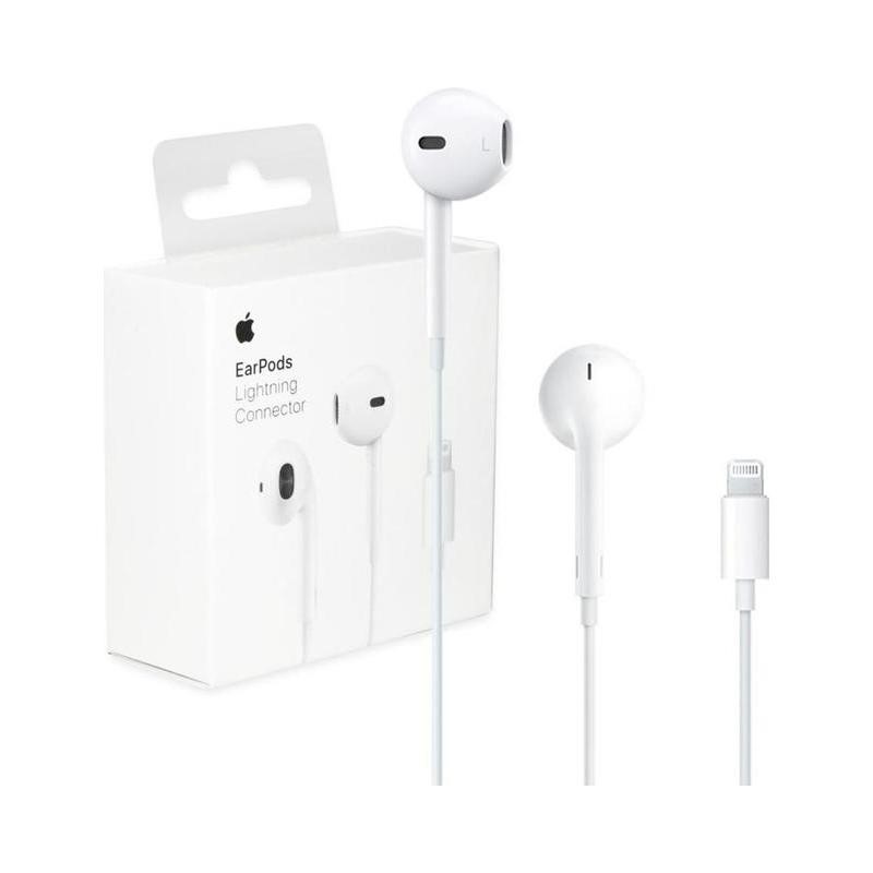 Apple EarPods - Auriculares intrauditivos con micrófono y auriculares  remotos, color blanco con adaptador de conector Lightning a 0.138 in  (renovado)