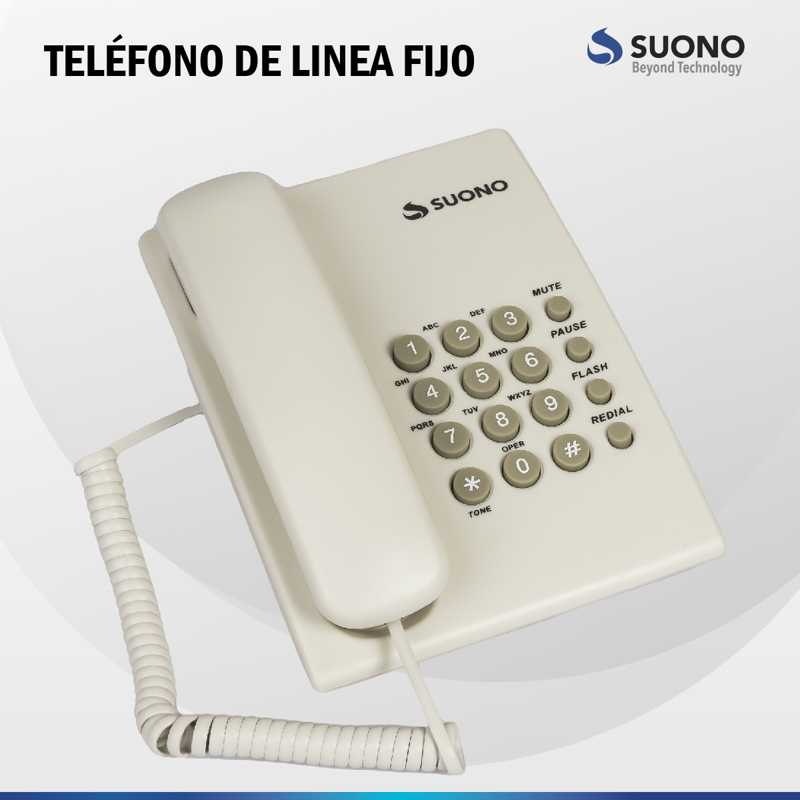 Teléfono Fijo Suono Negro SUONO TELEFONOS Megatone