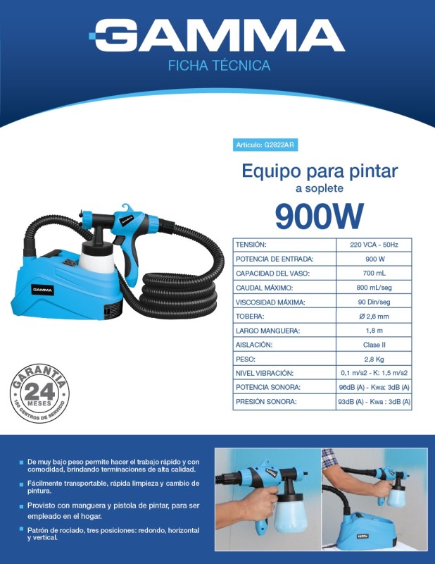 Equipo de Pintar Gamma G2822 900W