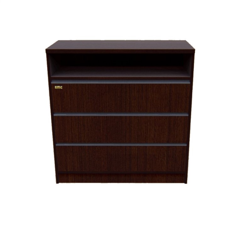 Comoda EMC Con 3 Cajones Wengue EMC COMODAS Y CAJONERAS Megatone