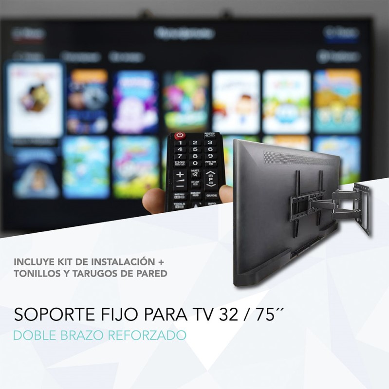 Soporte TV de pared con brazo doble 32 a 55 - Mercantil Eléctrico