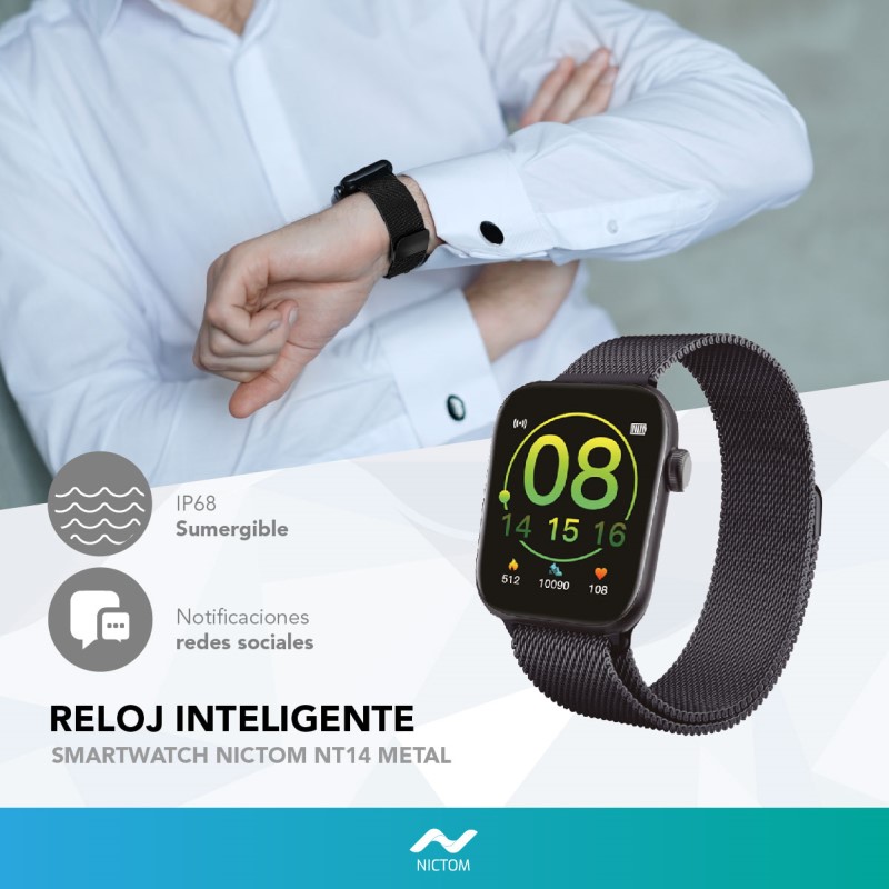 Reloj Inteligente Mujer Smartwatch Nictom NT14 Sumergible + Malla