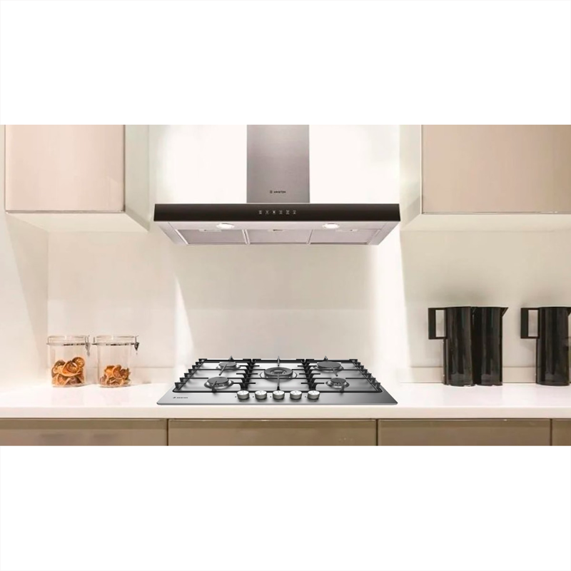 Anafe A Gas Ariston Inoxidable 75cm 5 Hornallas Thc751 Wix ARISTON