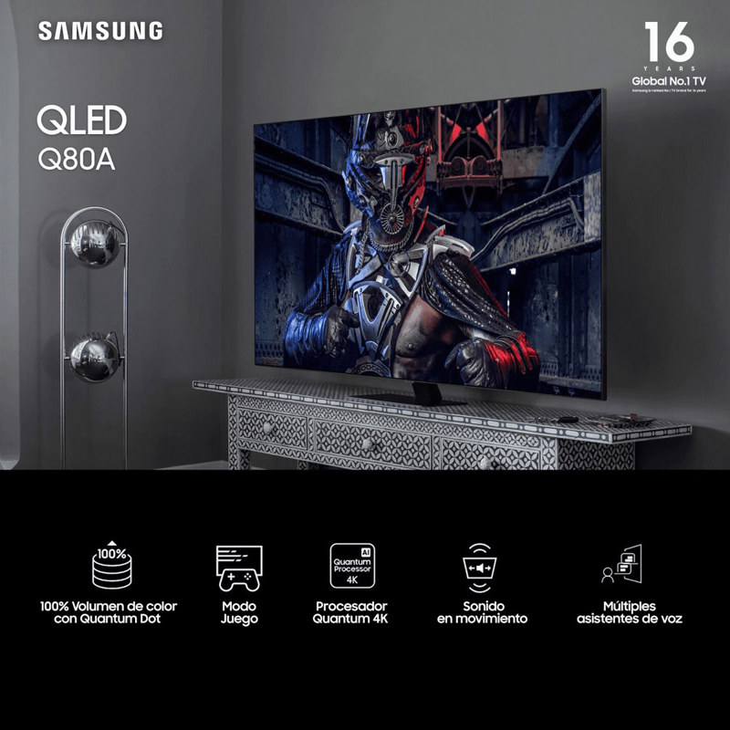 Smart Tv Samsung 65 Q80A QLED TV65Q80AAARG SAMSUNG TV LED 51 A 59P