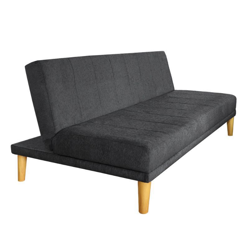 Futón Boston 1 plaza 3 Cuerpos de Chenille Zafiro Gris Oscuro Full Confort FULL CONFORT SOFA