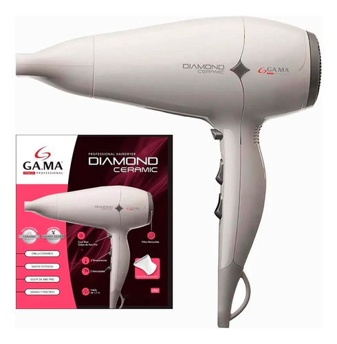 Secador De Pelo Gama Diamond Ceramic Con Filtro Removible - GA.MA ITALY ...