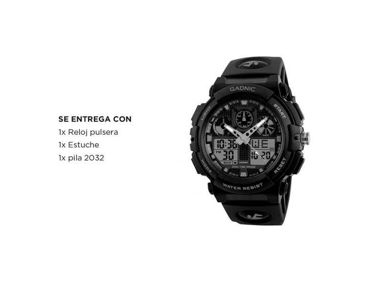 Reloj Digital RM60F22 By Gadnic Multifuncional Malla Silicona