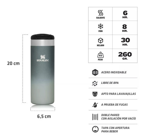 Botella Térmica Stanley Aerolight 473ml / 16oz Ultraliviana Spirulina STANLEY JARRAS, TERMOS