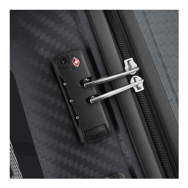 Valigia Cabina Rigida Delsey Paris - 35L, 4 Ruote 360°, Nero, Con Comparto Laptop