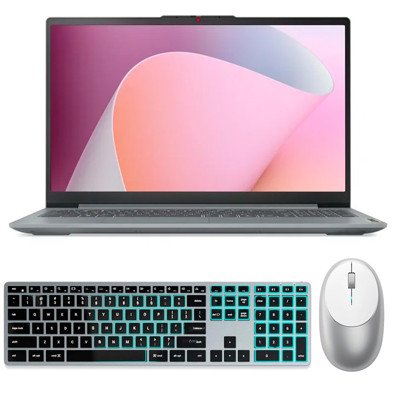 Kit Notebook Lenovo IdeaPad Slim Teclado Bluetooth Satechi Slim X3 Mouse  Inalámbrico Satechi M1