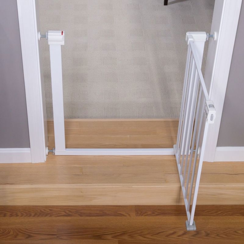 PUERTA DE SEGURIDAD METAL SAFETY 1ST EASY INSTALL TALL WIDE GATE BLANCO