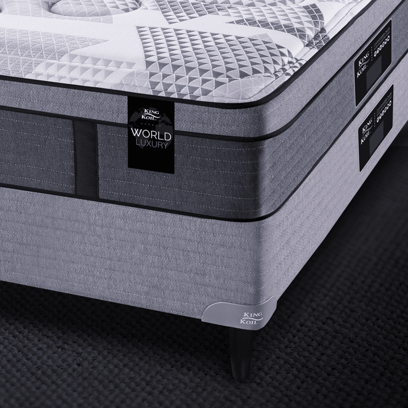 Sommier y Colchón de Resortes 1 Plaza King Koil 120 Gold Luxury Pocket