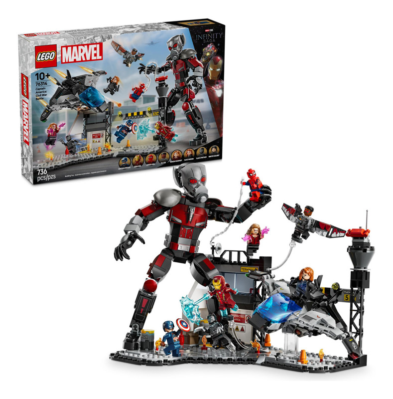 Lego Marvel Capitán América Civil War Set De Construcción
