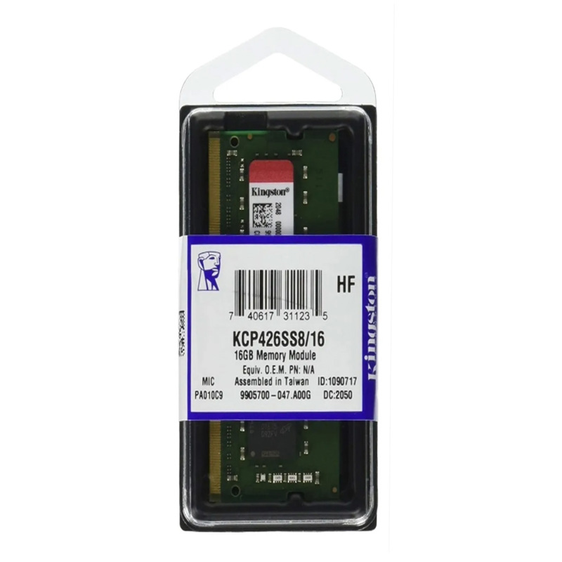 Memoria Ram Kingston 16GB 2666Mhz DDR4 SODIMM - KINGSTON ALMACENAMIENTO ...