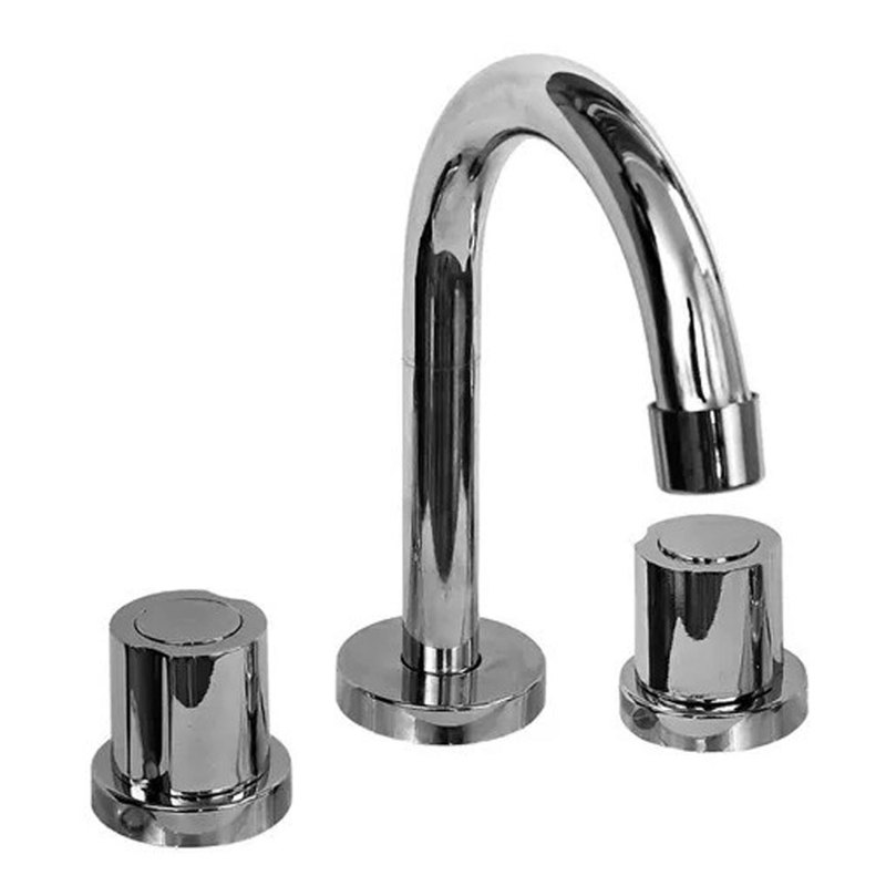 Grifería Hydros 344111 Cierre Cerámico Lavatorio Acabado Cromado Color  Plateado