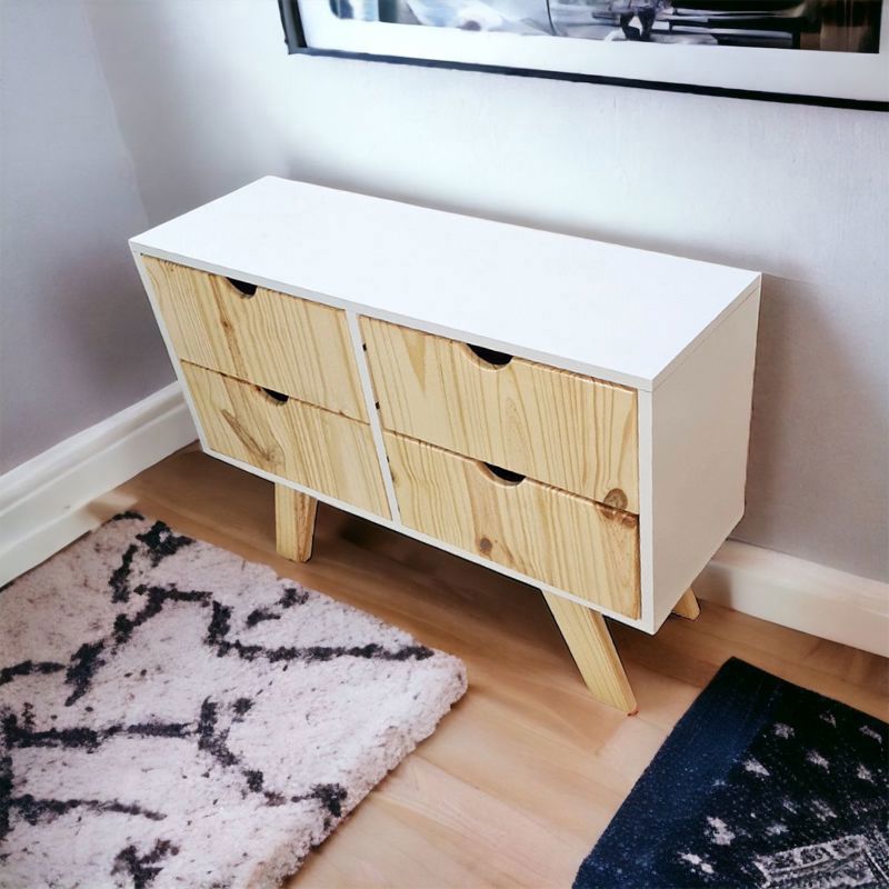 Comoda Cajonera Escandinava 4 cajones Minimalista Chifonier MJ
