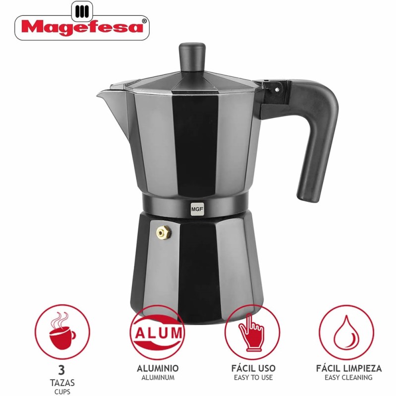 Cafetera Colombia Noir 3 Tazas - Magefesa Cafeteras - Megatone