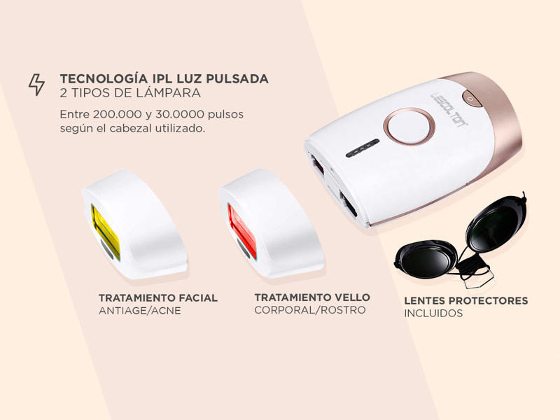 Depiladora Láser Lescolton T002 Niveles 36w Filtro UV