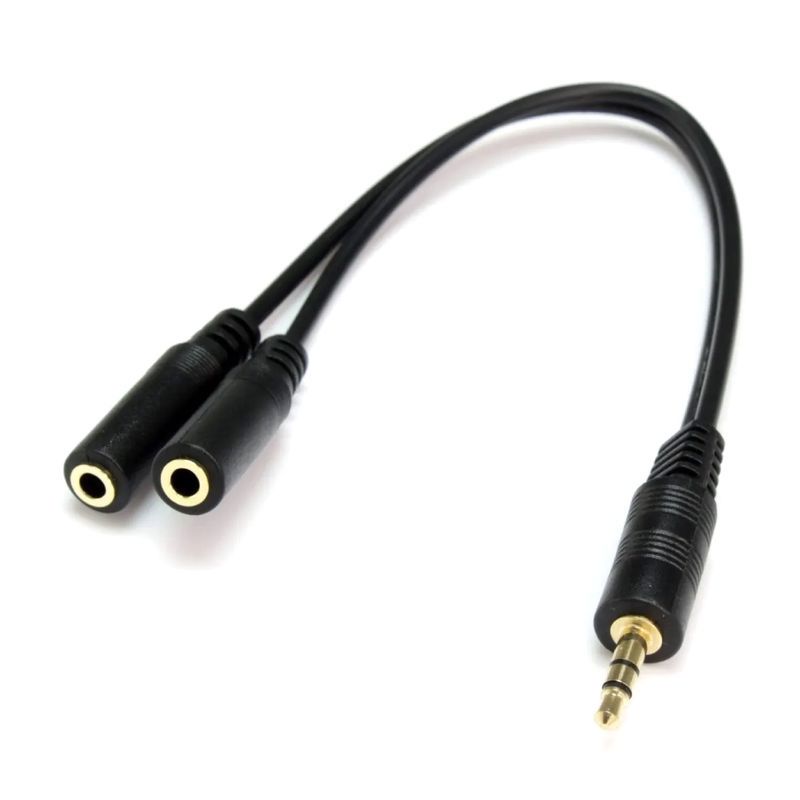 Adaptateur Splitter Jack 3,5 Mm Maclean | Casque Et Micro | 18 Cm | Argent