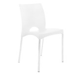 SILLA BOSTON PATAS DE ALUMINIO BLANCA
