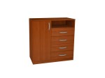 COMODA EXPRESS CAOBA 4 CAJONES/1 PUERTA