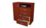 COMODA EXPRESS CAOBA 4 CAJONES/1 PUERTA