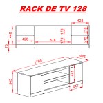 RACK DE TV 128 CARVALHO ASERRADO