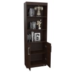 BIBLIOTECA C/ ESTANTES Y PUERTA 0.60 MTS. MELAMINA WENGUE