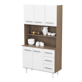 Aparador De Cocina (Triplo Kit) Carv. Mezzo F/Blanc...