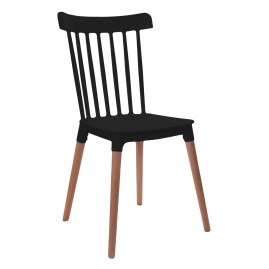 Set De 2 Sillas De Diseño Windsor Negras