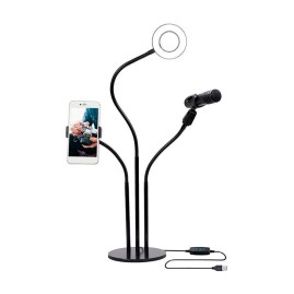 Aro De Luz Led Celular Soporte 3 En 1 
